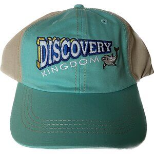 Six Flags Theme Park Discovery Embroidered Hat Baseball Cap Dolphin Adjustable
